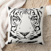 ホワイトタイガーアート装飾用クッション クッション (ブランケット)