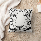 ホワイトタイガーアート装飾用クッション クッション (ブランケット)