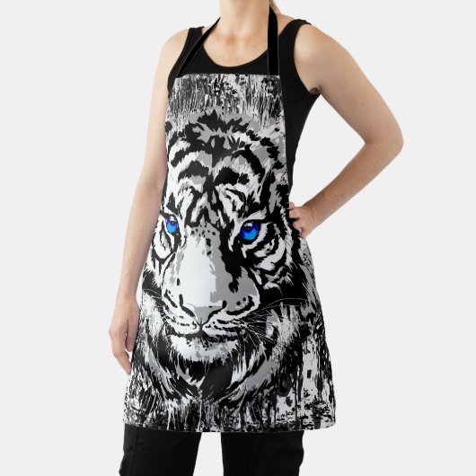 ホワイトタイガーエプロン – ホワイトタイガースケッチ エプロン (インサイチュ)