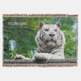 ホワイトタイガーカスタムスローブランケット スローブランケット
