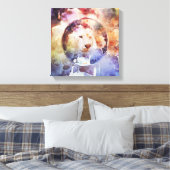 ホワイトタイガーグランジ キャンバスプリント (インサイチュ (寝室))