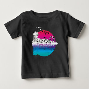 ホワイトタイガーサンセット ベビーTシャツ