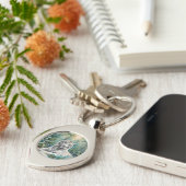 ホワイトタイガージャングルフローラ キーホルダー (側面)