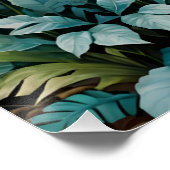 ホワイトタイガージャングルフローラ ポスター (コーナー)