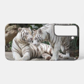 ホワイトタイガースサムスンギャラクシーケース SAMSUNG GALAXYケース (裏面横)