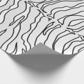 ホワイトタイガーストライプアニマルプリント ラッピングペーパー (角)