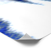 ホワイトタイガースピリット動物ブルーボルテックスポスター ポスター (角)