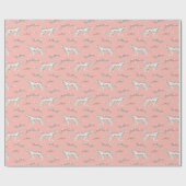 ホワイトタイガース模様 ラッピングペーパー (フラット)