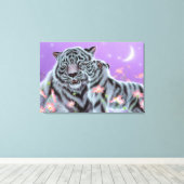 ホワイトタイガース キャンバスプリント (インサイチュ (ウッドフロア))