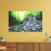 ホワイトタイガース キャンバスプリント (インサイチュ (リビング))