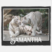 ホワイトタイガース フリースブランケット (正面(横))