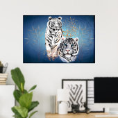 ホワイトタイガース – ポスター (ホームオフィス)