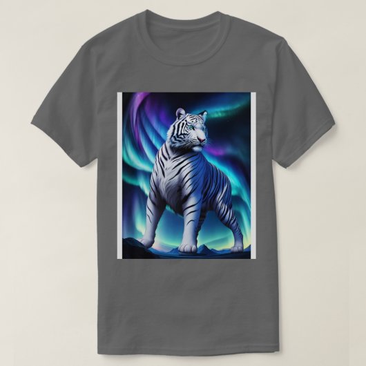 ホワイトタイガーデザイン2 Tシャツ (デザイン正面)