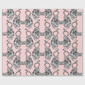 ホワイトタイガーラッピング紙 ラッピングペーパー (フラット)