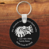 ホワイトタイガー失ったキッテンファミリーホームアドレス キーホルダー (正面)