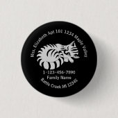 ホワイトタイガー失ったキッテンファミリーホームアドレス 缶バッジ (正面)