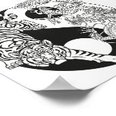 ホワイトタイガー対グリーンドラゴンの陰陽ポー ポスター (角)