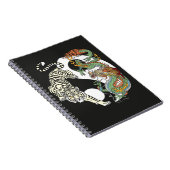 ホワイトタイガー対グリーンドラゴンの陰陽no ノートブック (右側)