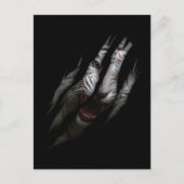 ホワイトタイガー引き裂かれたクローワイルドサファリアニマルキャット ポストカード (正面)