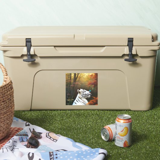 ホワイトタイガー愛する瞬間 シール (クーラー)