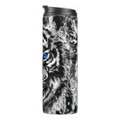 ホワイトタイガー熱タンブラー | Tigerカラフル顔 タンブラー (回転右)