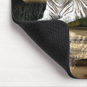 ホワイトタイガー絶滅危惧種マウスパッド マウスパッド (コーナー)