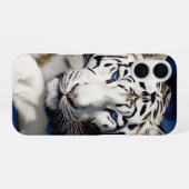 ホワイトタイガー肖像画 iPhone 16ケース (裏面横)