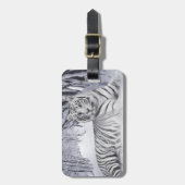 ホワイトタイガー荷物タグ ラゲッジタグ (正面縦)