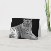 ホワイトタイガー誕生日グリーティングカード カード (正面)