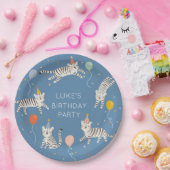 ホワイトタイガー誕生日 ペーパープレート (パーティー)