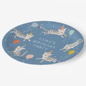 ホワイトタイガー誕生日 ペーパープレート (アングル)