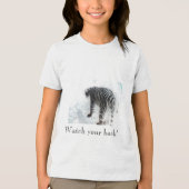 ホワイトタイガー野生動物 トライブレンドTシャツ (正面)