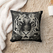 ホワイトタイガー顔クローズアップ クッション (ブランケット)