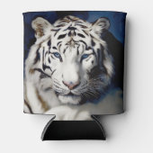 ホワイトタイガー顔 缶クーラー (正面)