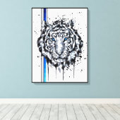 ホワイトタイガー キャンバスプリント (インサイチュ (ウッドフロア))