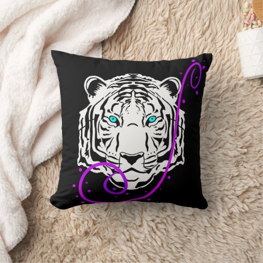 ホワイトタイガー クッション (ブランケット)