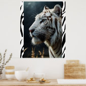 ホワイトタイガー ポスター (キッチン)