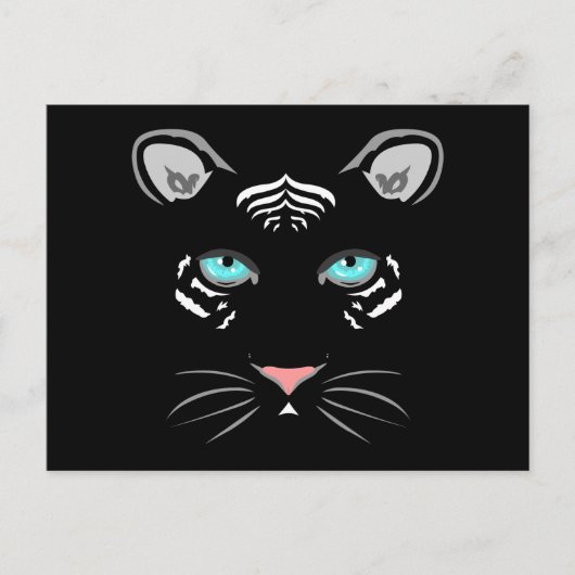 ホワイトタイガー ポストカード (正面)