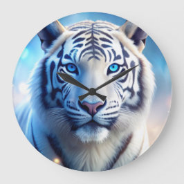 ホワイトタイガー ラージ壁時計