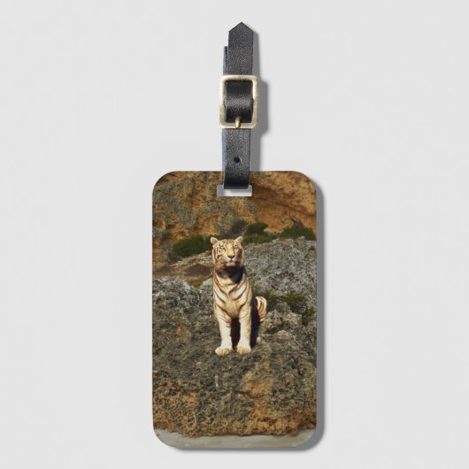 ホワイトタイガー・ルックアウト ラゲッジタグ (正面縦)