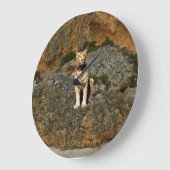 ホワイトタイガー・ルックアウト ラージ壁時計 (傾斜)