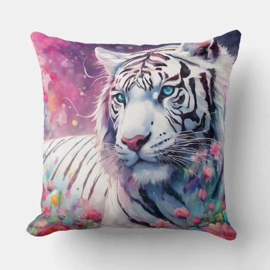 ホワイトタイガー – 枕 (正面)