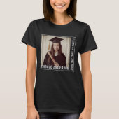 ホワイトタイポグラフィと写真の卒業 Tシャツ (正面)