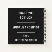 ホワイトタイポグラフィと写真無料 ノートブック (裏面)