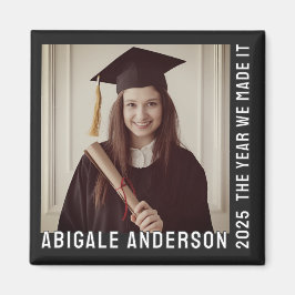 ホワイトタイポグラフィと写真無料 マグネット