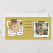 ホワイトタイポグラフィはっきりしたスケッチ卒業キャップフォト サンキューカード (裏面)