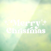 ホワイトタイポグラフィメリークリスマス ウィンドウサイン (シート3)