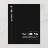 ホワイトタイポグラフィQRコード予算結婚式招待状 (正面)