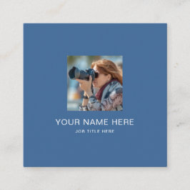 ホワイトタイポモダングラフを使用したブルーコールカード コーリングカード