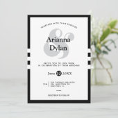 ホワイトタイ アフィア ウェディング 招待状 (スタンド正面)